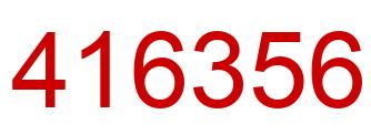 Number 416356 red image