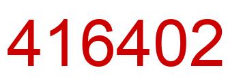 Number 416402 red image