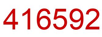 Número 416592 imagen rojo