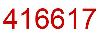 Number 416617 red image