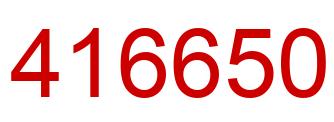 Número 416650 imagen rojo