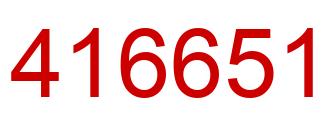 Number 416651 red image