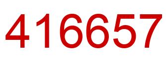 Number 416657 red image