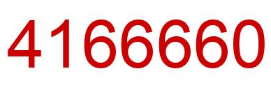 Number 4166660 red image