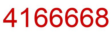 Number 4166668 red image