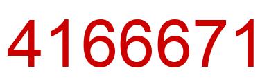 Number 4166671 red image