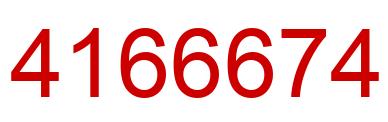 Number 4166674 red image