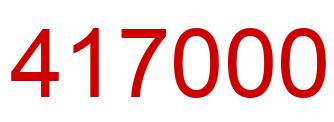 Número 417000 imagen rojo