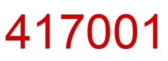 Número 417001 imagen rojo