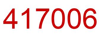 Number 417006 red image