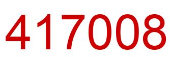 Number 417008 red image