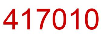 Number 417010 red image