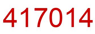 Number 417014 red image