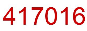 Number 417016 red image