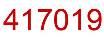 Number 417019 red image