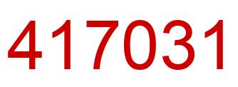 Número 417031 imagen rojo