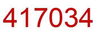 Number 417034 red image