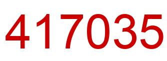Número 417035 imagen rojo
