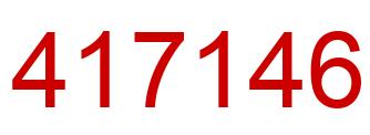Number 417146 red image