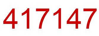 Number 417147 red image