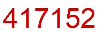 Number 417152 red image