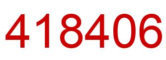 Number 418406 red image