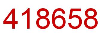 Number 418658 red image