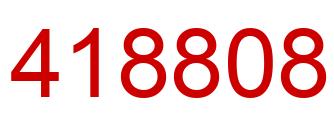 Number 418808 red image