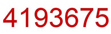 Número 4193675 imagen rojo