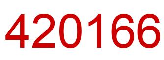 Number 420166 red image