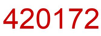 Number 420172 red image