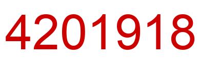 Number 4201918 red image