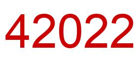 Number 42022 red image