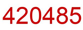 Número 420485 imagen rojo
