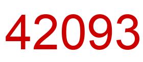 Number 42093 red image