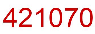 Número 421070 imagen rojo