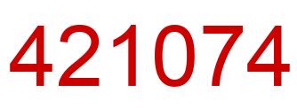 Number 421074 red image