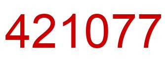 Number 421077 red image