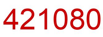 Number 421080 red image