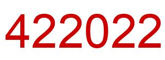 Number 422022 red image
