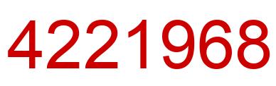 Número 4221968 imagen rojo