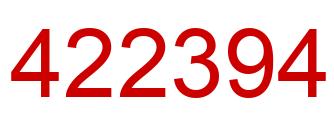 Number 422394 red image