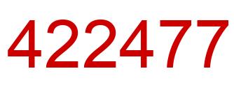 Number 422477 red image