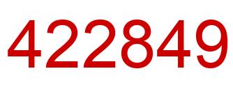 Number 422849 red image