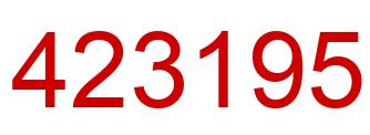 Number 423195 red image