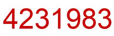 Number 4231983 red image