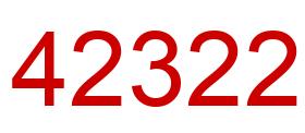 Number 42322 red image