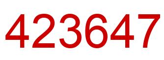 Number 423647 red image
