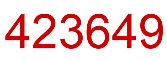 Number 423649 red image