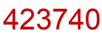 Number 423740 red image